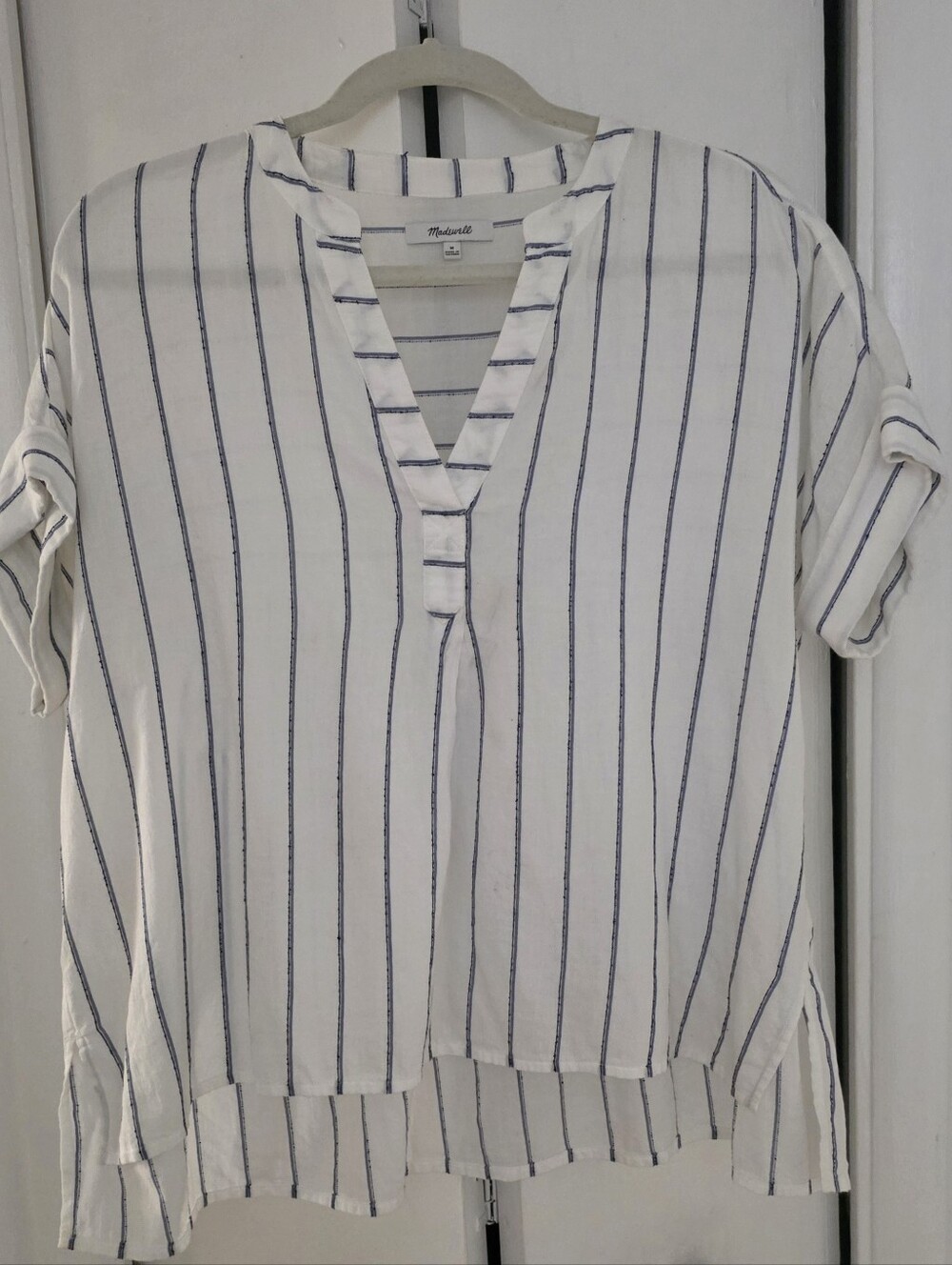 Madewell Stripped Poplin Shirt